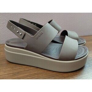 Crocs Literide Brooklyn Low Wedge Sandals Size 7 Strappy Platform Chunky